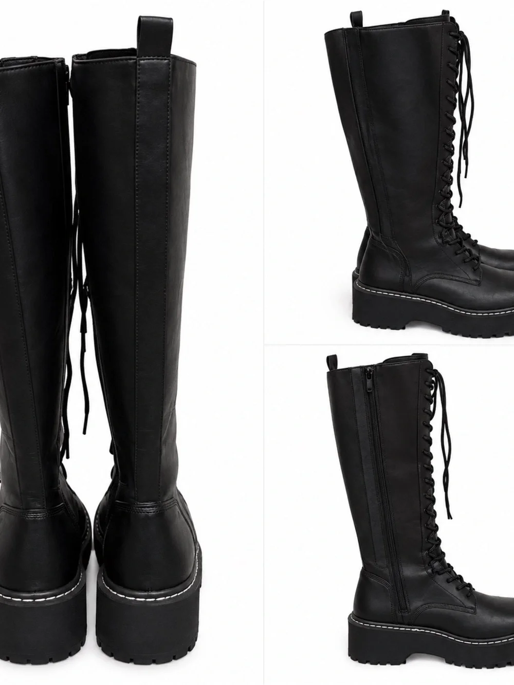 torrid Black Lace-Up Over-the-Knee Platform Boots